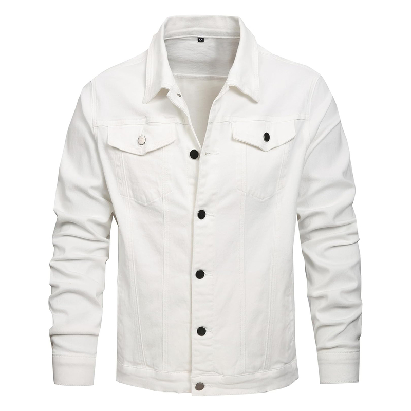 Men Black Denim Jacket 100 Cotton