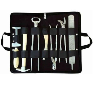 Kit complet d'outils de maréchal-ferrant professionnel pour chevaux Pince à sabot Rasp Knife Clincher Puller Trimming Set Veterinary Equipment - Product Image 4