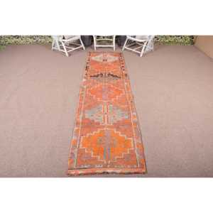 พรมวินเทจสไตล์ตุรกี ขนาด 2.6x10 ฟุต (80x306 ซม.) สีส้มล้วน รุ่น Herki - Product Image 1