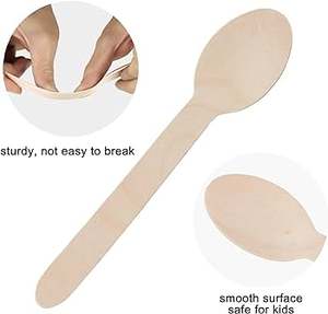 Cuillères en bois de magnolia de qualité supérieure - Ensemble d'ustensiles écologiques et biodégradables - Product Image 4