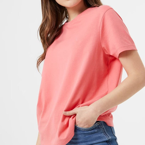 เสื้อยืดผู้หญิงคอกลมแขนสั้นเสื้อเปล่าออกแบบได้ตามต้องการดีไซน์ใหม่สำหรับฤดูร้อน - Product Image 3