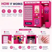 Distributeur automatique d'imprimantes à ongles IA modernes et innovantes pour centres commerciaux et diverses boutiques, prend en charge les API et les SDK