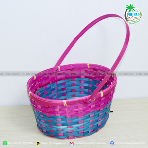 PRODUCTO SUPERIOR Una forma encantadora de presentar golosinas de Pascua: elegante cesta de regalo de bambú con alta calidad - Product Image 3