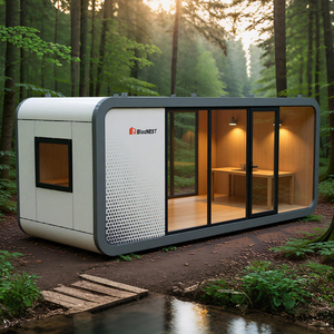 منزل كبسولي مسبق الصنع عالي الجودة، منزل خارجي صديق للبيئة بغرفتي نوم مع مطبخ وحمام - Product Image 1