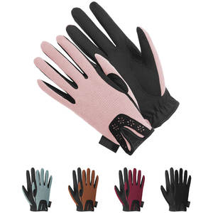 Gants d'équitation pour hommes, cuir de qualité supérieure, prix de gros, respirant, motif uni, antidérapant - Product Image 1
