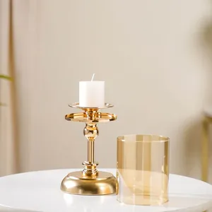 Premium Gold-Plated Metal <b>Candle</b> Stand Elegant Design for Home and Event Decor Dining Table and Living Room Wholesale - Product Image 5