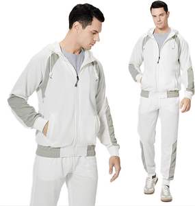 100% coton SWEATSUIT léger à capuche ensemble cordon de serrage fermeture hiver écologique délavé imprimé strass embelli - Product Image 6