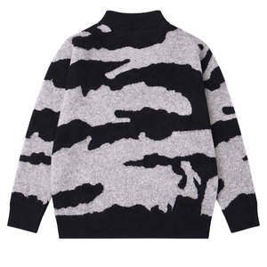 Suéter de Punto para Invierno, Tejido Suave y Transpirable, Manga Larga, Cuello con Botones, Estilo Casual Urbano - Product Image 2