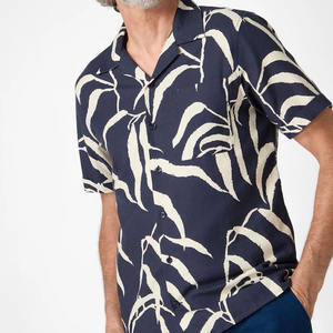 Vente en gros de nouvelles chemises hawaïennes d'été pour hommes avec impression de plage à séchage rapide, hauts à manches courtes pour hommes - Product Image 3