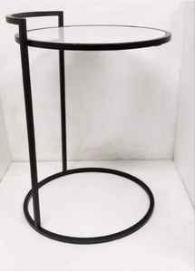 Durable Modern Round Adjustable Customizable Accent Side Coffee Table Iron <b>Metal</b> <b>Top</b> for Home Bedroom Living Room Balcony Office - Product Image 3