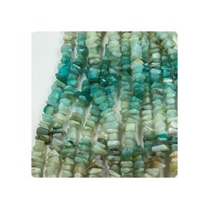 Hilo de 8 pulgadas hecho a mano, tamaño de 12-15mm, cuentas de pepitas facetadas de ópalo azul peruano Natural de alta calidad para la fabricación de joyas - Product Image 5