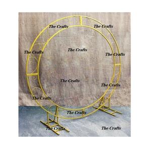 Toile de fond en forme d'arc de cercle en métal doré en vrac pour la décoration de fête de mariage en plein air à des prix acceptables - Product Image 3