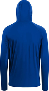 Chemise de pêche unisexe à manches longues bleu roi anti-bactérienne UPF 50 avec masque, cache-cou UV, capuche, 100% polyester - Product Image 5