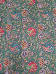 Top Rated Pure Crepe <b>Peacock</b> Embroidered Breathable Eco-Friendly Fabric Position Print Natural Textile Home Textile Designer - Product Image 2