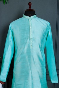 Venta caliente indio tradicional desgaste auto diseño Multicolor manga completa Kurta pijama para hombres de proveedor indio - Product Image 2