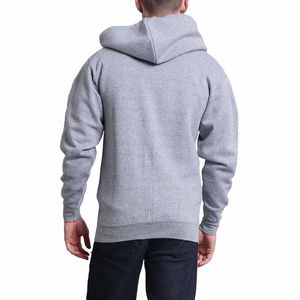 Sweat à capuche zippé en coton 100% pour hommes, sweat-shirt d'hiver imprimé de logo personnalisé, style décontracté à motif solide, teint uni de haute qualité - Product Image 3