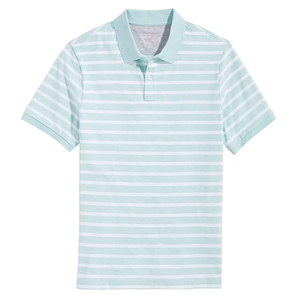 2023 nouveauté pas cher hommes classique Slim Fit personnalisé rayé à manches courtes double pointe col Polo du Bangladesh - Product Image 4