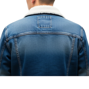Mens <b>Sherpa</b> <b>Lined</b> Denim Jacket Winter Warm Jean Coat - Product Image 5