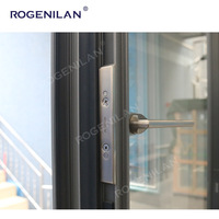 Ventana Abatible y Oscilobatiente Rogenilan, Resistente a Huracanes, de Aluminio, con Doble Acristalamiento Low-E, para Casa