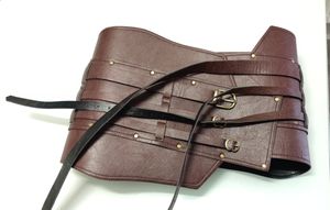 ชุดเกราะแบบกว้างสไตล์วินเทจสำหรับผู้ชายหนังเทียมปีกโจรสลัดยุคกลางสำหรับผู้ใหญ่ - Product Image 5