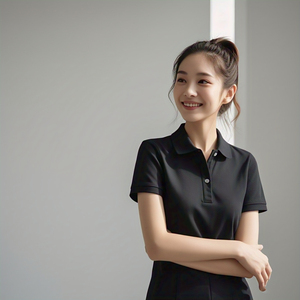 Polo de sport pour femmes Jogging Fitness Col rabattu Polo de golf T Shirt Femmes Haute Qualité 100% Coton Polyester Tee - Product Image 6