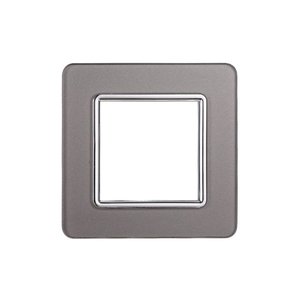 Etroit Starlight serie 2P lastra di vetro, colore argento, compatibile con Vimar Plana-materiali elettrici/compatibile con - Product Image 1