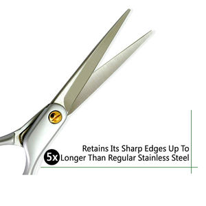 Ciseaux de coiffeur fantaisie ciseaux de coupe de cheveux métal acier cheveux beauté ciseaux ciseaux de coiffure avec anneau en caoutchouc bleu - Product Image 4