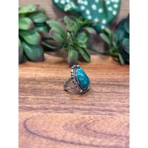 Bague en turquoise et argent sterling, objet culturel Navajo, taille 6.75 - Product Image 5