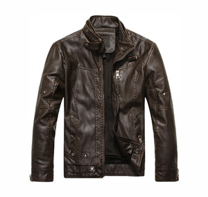 Unique Design Winter Fashion Coated Canvas <b>Thin</b> Stand Collar Motorbike Racing Leather <b>Jacket</b> for <b>Men</b> Comfortable Fit Front Logo - Product Image 6