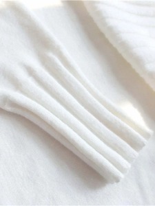 Suéter de Cuello Alto para Mujer, Informal, Suave, Cálido, Transpirable, de Invierno, Manga Larga, Tejido Estándar, Lana/Acrílico, Color Negro Sólido - Product Image 2