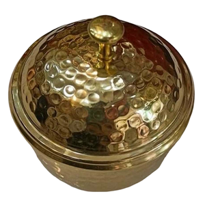 Ollas Khajoor Vintage de Latón de Alta Calidad con Grabado y Acabado Pulido para el Hogar y Restaurantes, Utensilios de Cocina, Olla para Dátiles Árabes - Product Image 2