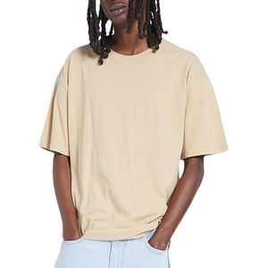 Personalizada de alta calidad de lujo de los hombres pesados 100% algodón de gran tamaño camiseta de talla grande en blanco cuello falso peso pesado Boxy Jersey - Product Image 5