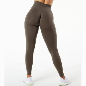 เลกกิ้งเอวสูงระบายอากาศได้สำหรับผู้หญิงเลกกิ้งเล่นโยคะออกกำลังกายรัดรูปไร้รอยต่อฉลากส่วนตัว - Product Image 5