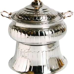 Casseroles rondes de haute qualité Hotpot meilleure qualité Pot forme ronde hôtels de table utilisation de réchauffement des aliments buffet chaud - Product Image 4