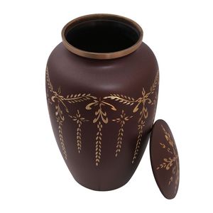 Elegante urna de cremación con diseño floral, recuerdo conmemorativo decorativo y funcional para cenizas humanas - Product Image 4