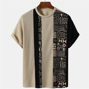 T-shirts d'été à manches courtes de la meilleure qualité T-shirts décontractés à la mode Impression par sublimation personnalisée T-shirts à rayures vintage - Product Image 2