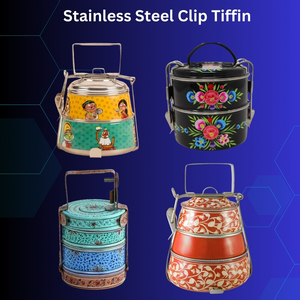 Clip en acier inoxydable imprimé de logo personnalisé Tiffin Food Carrier Conteneur de boîte à lunch chaud et froid écologique pour bureau et hôtel - Product Image 6