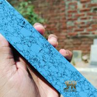 Bloque de piedra turquesa reconstituida azul vibrante de alta calidad para manijas de cuchillos Premium pluma torneado espacios en blanco fabricación de joyas