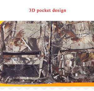 Gilet de chasse camouflage imperméable pour l'hiver, idéal pour la pêche récréative et la photographie, avec design bionique jungle - Product Image 6