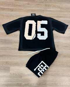 Fabricant de survêtements 300GSM Heavyweight Streetwear Impression numérique Sun Faded Ensemble de shorts 2 pièces pour hommes Ensemble de t-shirts et shorts - Product Image 2