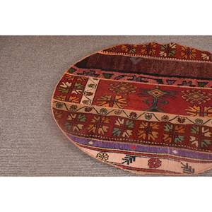 Alfombra turca Vintage Bohemia roja de 3x3 pies de lana área grande rectángulo patrón de pasillo 10mm de espesor habitación alfombra de noche de látex - Product Image 5