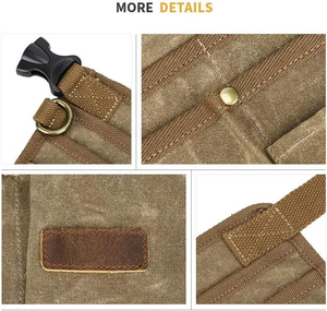 Sac ceinture à outils personnalisé robuste réglable en cuir électricien ingénieur avec jarretelle au prix de gros OEM Service - Product Image 6