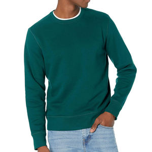 2025 hiver col rond poids lourd sweats 400 GSM français éponge 100% coton poids lourd hommes sweats - Product Image 1