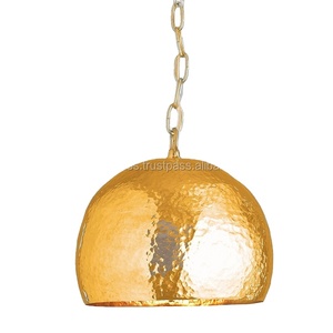 GOLDEN PLATED BALCONY PENDANT <b>LIGHT</b> Round Pendant Lamp polished Unique Home Living Room <b>Decoration</b> Pendent Lamp - Product Image 1