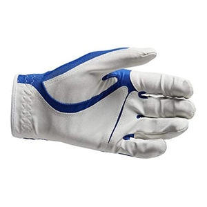 Gants de Golf pour hommes, couleur blanche et bleue, en cuir synthétique Cabretta, Logo imprimé personnalisé - Product Image 4