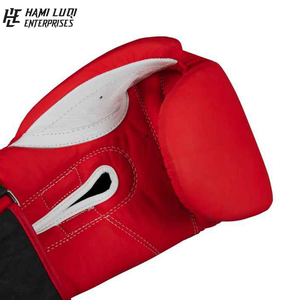Guantes de boxeo de lucha de tamaño personalizado de 16OZ de alta calidad Guantes de boxeo de artes marciales de cuero genuino de piel de vaca Premium - Product Image 4