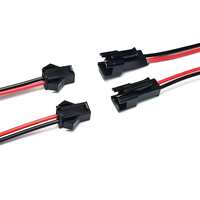 Konektor Kabel JST SM 2 Pin Kustom Pria Wanita untuk Kabel Listrik ISO9001 untuk Tembaga PVC untuk Strip LED RGB