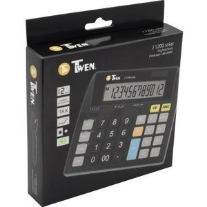 Calculatrice solaire de bureau noire 1200 Solar 149x25x144mm par TWEN - Product Image 1