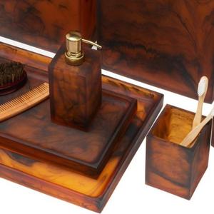 Juego de baño de resina de alta calidad, no tóxico y seguro para niños y mascotas, incluye soporte para jabón y soporte para cepillo de dientes para uso doméstico - Product Image 1