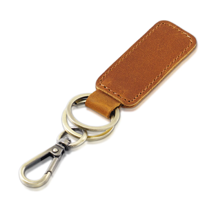 Bague Kry en cuir de haute qualité en gros artisanat porte-clés marron forme carrée artisanat Offre Spéciale - Product Image 1
